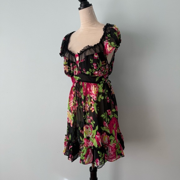✨ Betsey Johnson Intimates Sheer Floral Babydoll Lingerie 1X ✨ - Picture 7 of 12